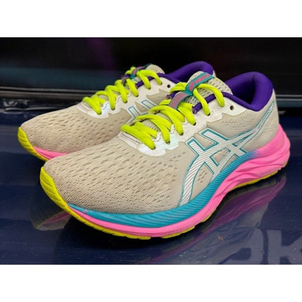 Asics Gel Excite 7 Pink Blue Green 1012A801 Womens running sneakers size 6